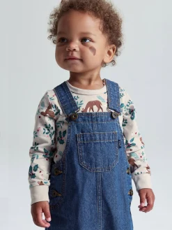 Hängselklänning denim