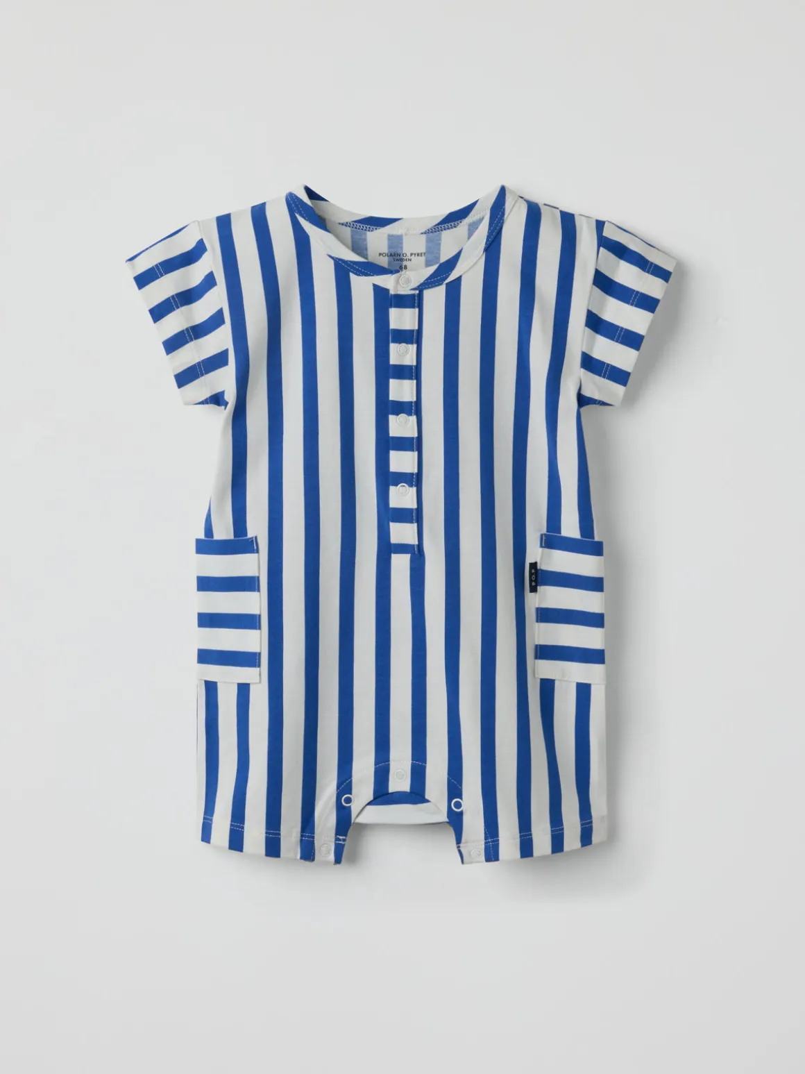 Kortärmad jumpsuit randig
