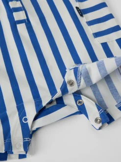 Kortärmad jumpsuit randig