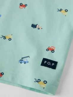 Kortärmad pyjamas bilar