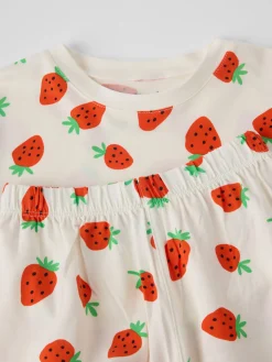 Kortärmad pyjamas jordgubbar
