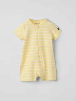 Kortärmad pyjamasoverall randig