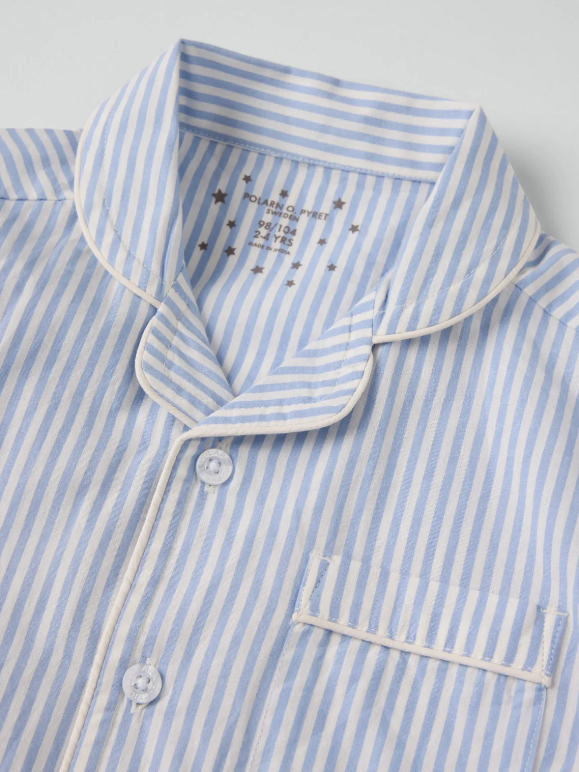Kortärmad pyjamas randig