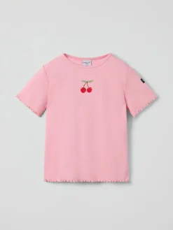Ribbad t-shirt körsbär