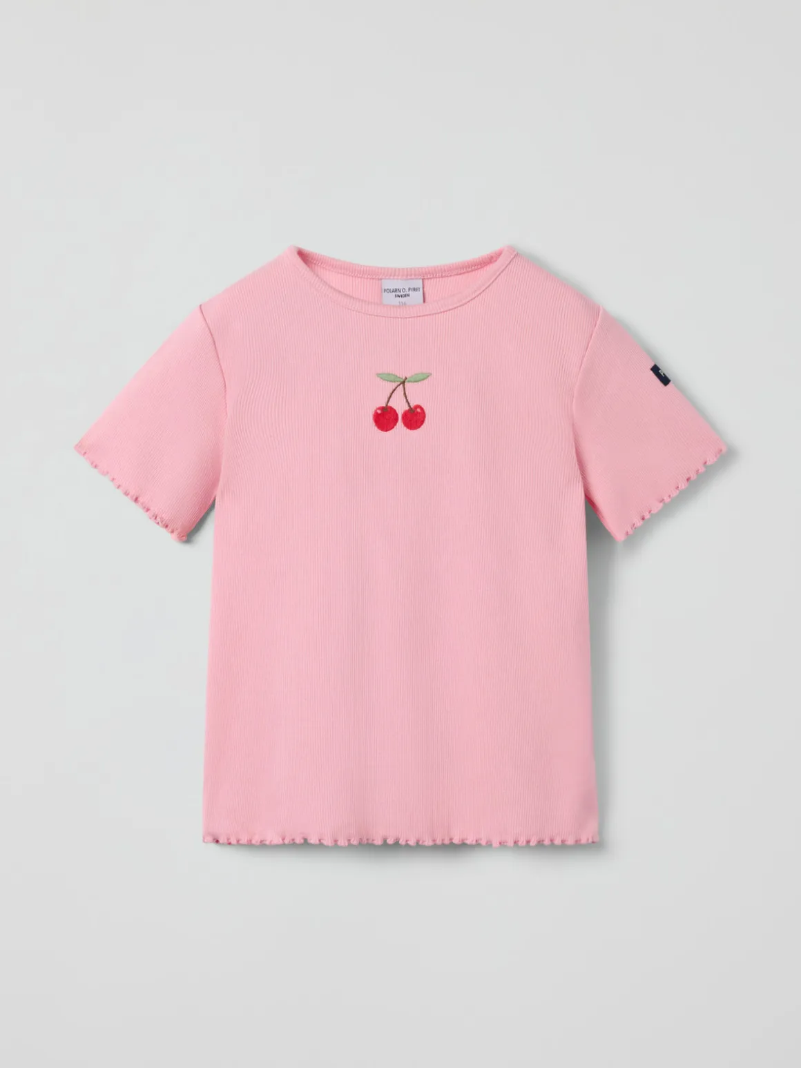 Ribbad t-shirt körsbär