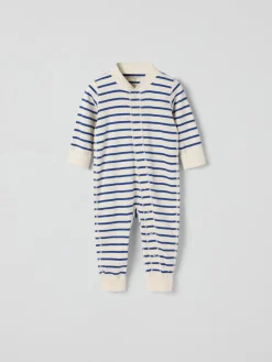 Trikåoverall randig