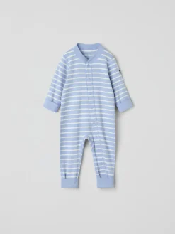 Trikåoverall randig
