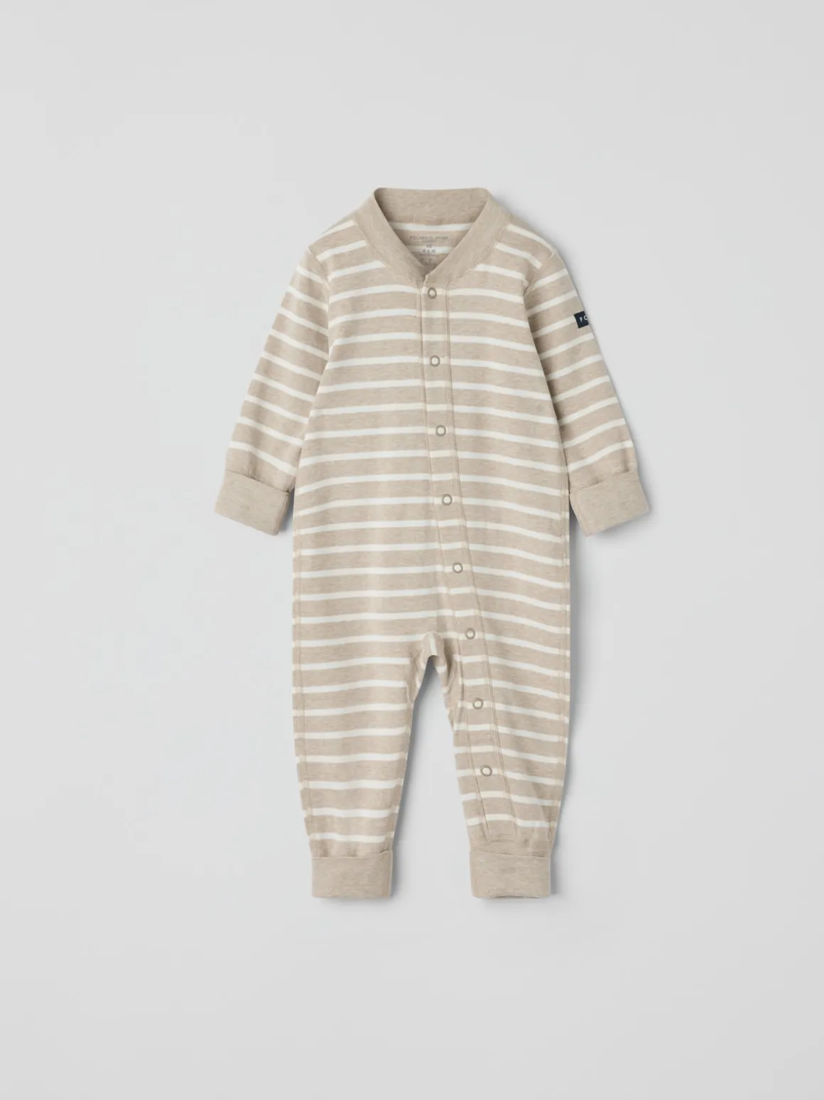 Trikåoverall randig