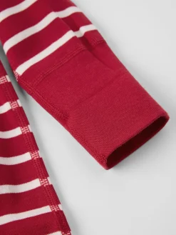 Trikåoverall randig