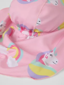 UV-keps med nackskydd enhörningar
